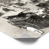 1890年~99年のパリ・オペラハウスの眺め ポスター (角)