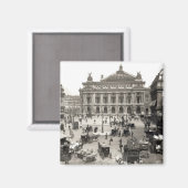 1890年～99年のパリ・オペラハウスの眺め マグネット (正面/裏面)