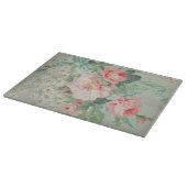 1890英国ヴィンテージファブリックバラとデイジー カッティングボード (角)