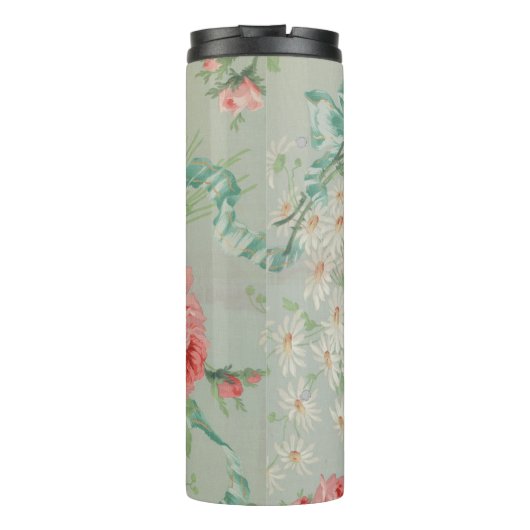 1890英国ヴィンテージファブリックバラとデイジー タンブラー (裏面)