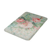 1890英国ヴィンテージファブリックバラとデイジー バスマット (アングル)