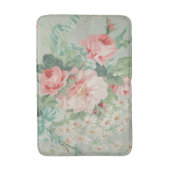 1890英国ヴィンテージファブリックバラとデイジー バスマット (正面縦)