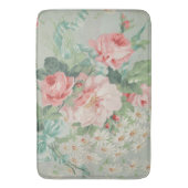 1890英国ヴィンテージファブリックバラとデイジー バスマット (正面縦)
