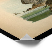 1890鳥のプリントバルトラミアンサンドパイパー ポスター (角)