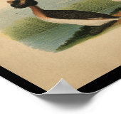 1890鳥のプリント角のグレンベ ポスター (角)