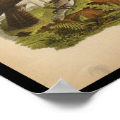 1890鳥のプリント ポスター (角)