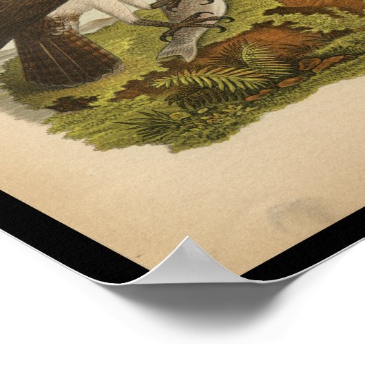 1890鳥のプリント ポスター (角)