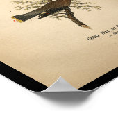 1890鳥プリントシダーバード ポスター (角)