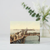 1890 ビクトリアンJetty in Margate Kent ポストカード (スタンド正面)