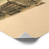 1890 Tacoma, WAバードアイビューパノラママップ ポスター (角)