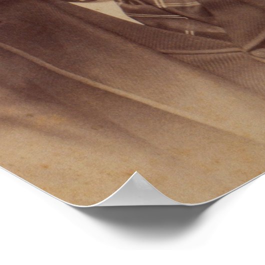 1890s curly mustache man ポスター (角)