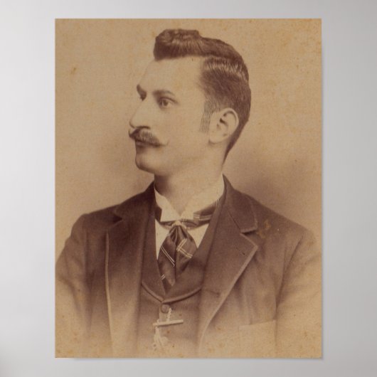 1890s curly mustache man ポスター (正面)