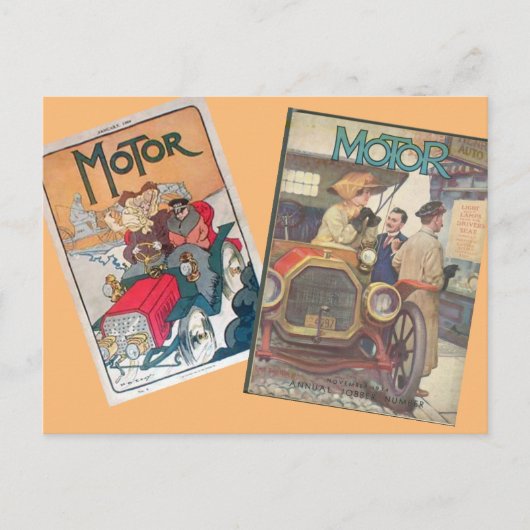 "1890's Motor Cover Postcard" ポストカード (正面)