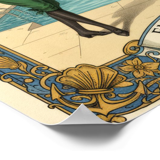 1890s Victorian Swimwear Advertisement Poster ポスター (角)