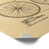 1891ヴィンテージ自転車デザイン特許プリント ポスター (角)