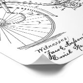 1891ヴィンテージ自転車特許プリント ポスター (角)