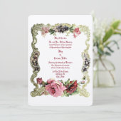 1891年ビクトリアンバロック・ロココスタイルフローラ 招待状 (スタンド正面)