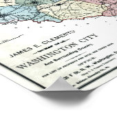 1891年ワシントン市周辺国の地図 ポスター (角)