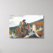 1891年頃の猟師と犬のウィンズローホームマー キャンバスプリント (正面)