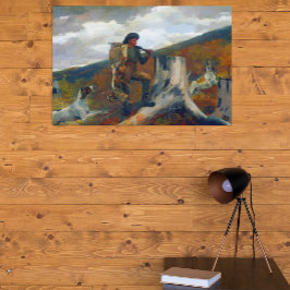 1891年頃の猟師と犬のウィンズローホームマー キャンバスプリント