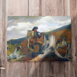 1891年頃の猟師と犬のウィンズローホームマー ポスター