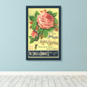 1891年 ローズ・カルチャーのためのヴィンテージガイドブック カバーアート キャンバスプリント (インサイチュ (ウッドフロア))