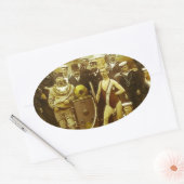 1891王室の年魔法ランタンスライド 楕円形シール (封筒)