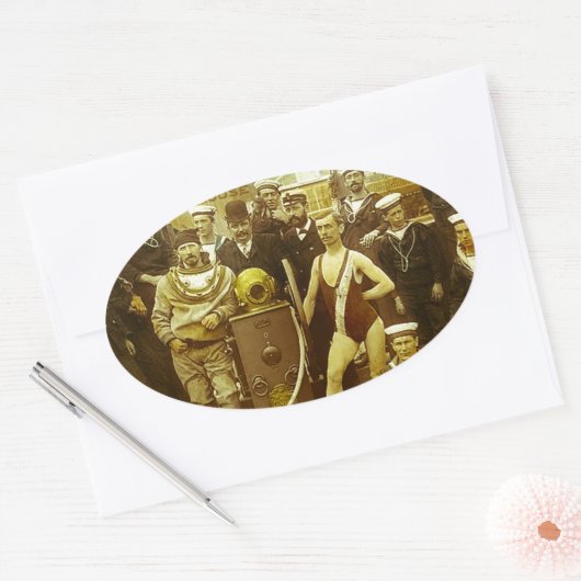 1891王室の年魔法ランタンスライド 楕円形シール (封筒)