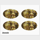 1891王室の年魔法ランタンスライド 楕円形シール (シート)