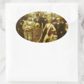 1891王室の年魔法ランタンスライド 楕円形シール (バッグ)