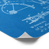 1891自転車春枠デザイン特許プリント ポスター (角)