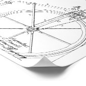 1891自転車特許美術スケッチプリント ポスター (角)