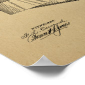 1891飛行船飛行機特許スケッチプリント ポスター (角)