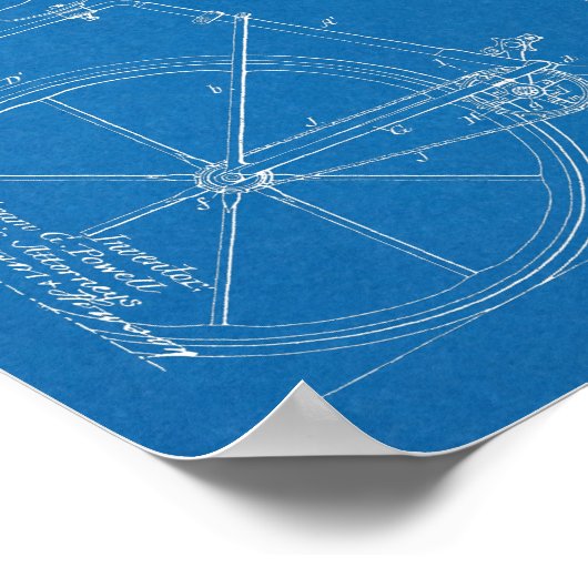 1891 Bicycle Patent Art Drawing Print ポスター (角)
