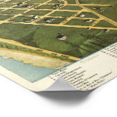 1891 Seattle, WA Birds Eye View Panoramic Map ポスター (角)