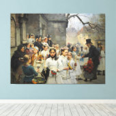 1892年のカール・フリートホフ・スミスによる最初の聖餐会の後 キャンバスプリント (インサイチュ (ウッドフロア))