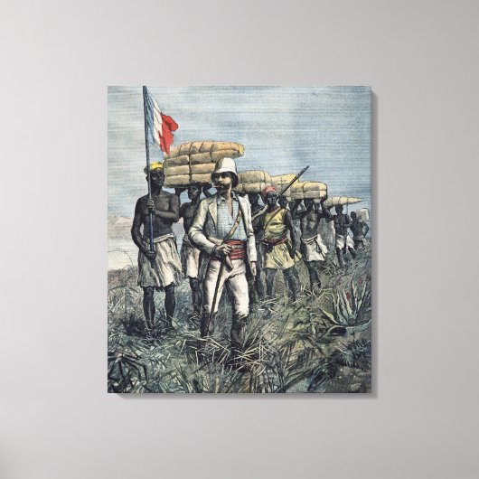 1892年の任務中のミゾン中尉 キャンバスプリント (正面)