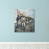 1892年の任務中のミゾン中尉 キャンバスプリント (インサイチュ (ウッドフロア))