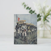 1892年の任務中のミゾン中尉 ポストカード (スタンド正面)