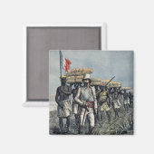 1892年の任務中のミゾン中尉 マグネット (正面/裏面)