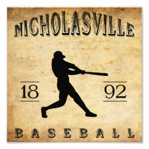 1892年のNicholasvilleケンタッキーの野球 フォトプリント