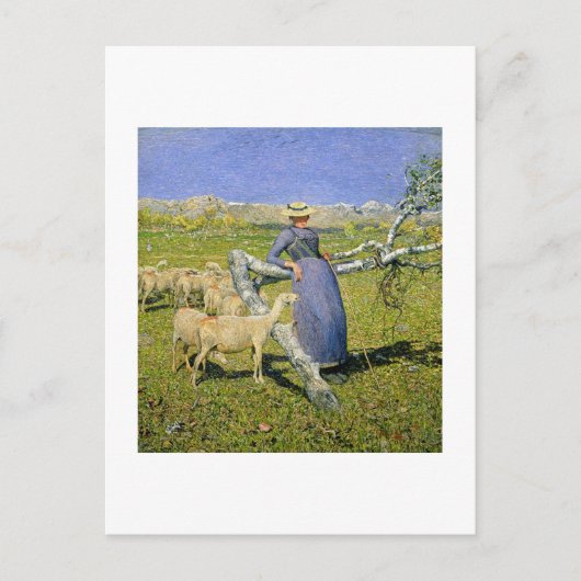 1892年アルプスの午後(キャンバス油) ポストカード (正面)