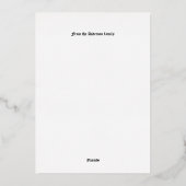 1892年ビクトリアンのクリスマス出生&天使 箔シーズンカード (裏面)