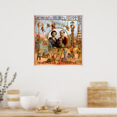 1892年王室のサーカス日本のヴィンテージ ポスター (キッチン)