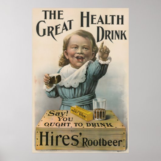 1892 Hires Root Beer Poster ポスター (正面)