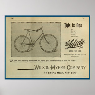 1893ヴィンテージサイクリング雑誌Ad Art Poster ポスター