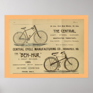 1893ヴィンテージサイクリング雑誌Ad Art Poster ポスター