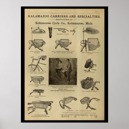 1893ヴィンテージサイクリング雑誌Ad Art Poster ポスター (正面)