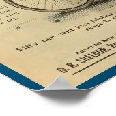 1893ヴィンテージ安全自転車誌アドアートポスター ポスター (角)