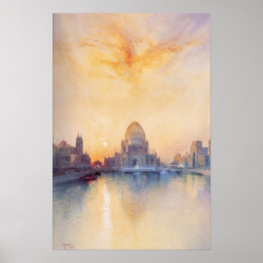 1893年のシカゴ万国博覧会のポスター絵画。 ポスター (正面)